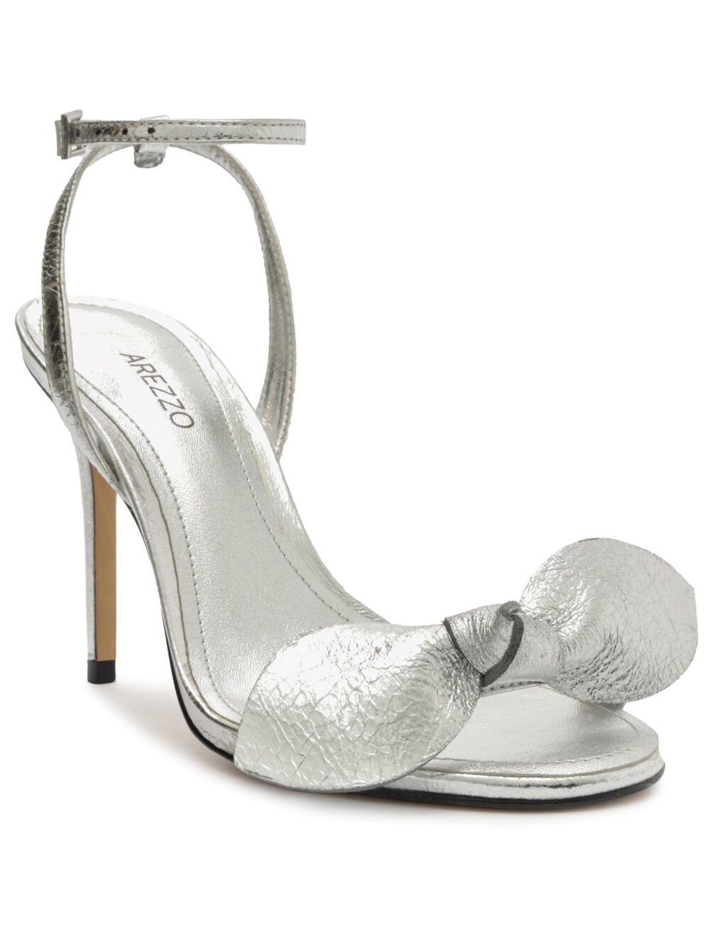 Arezzo Women's Alaia High Stiletto Sandals - SILVER 5.5B